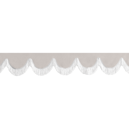 Gardin forrude alcantar sølvgrå - 12cm - KJoF - Hvid - 5cm