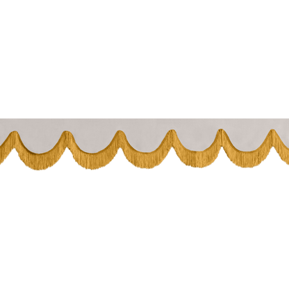 Gardin forrude alcantar sølvgrå - 12cm - KJoF - Guld - 5cm