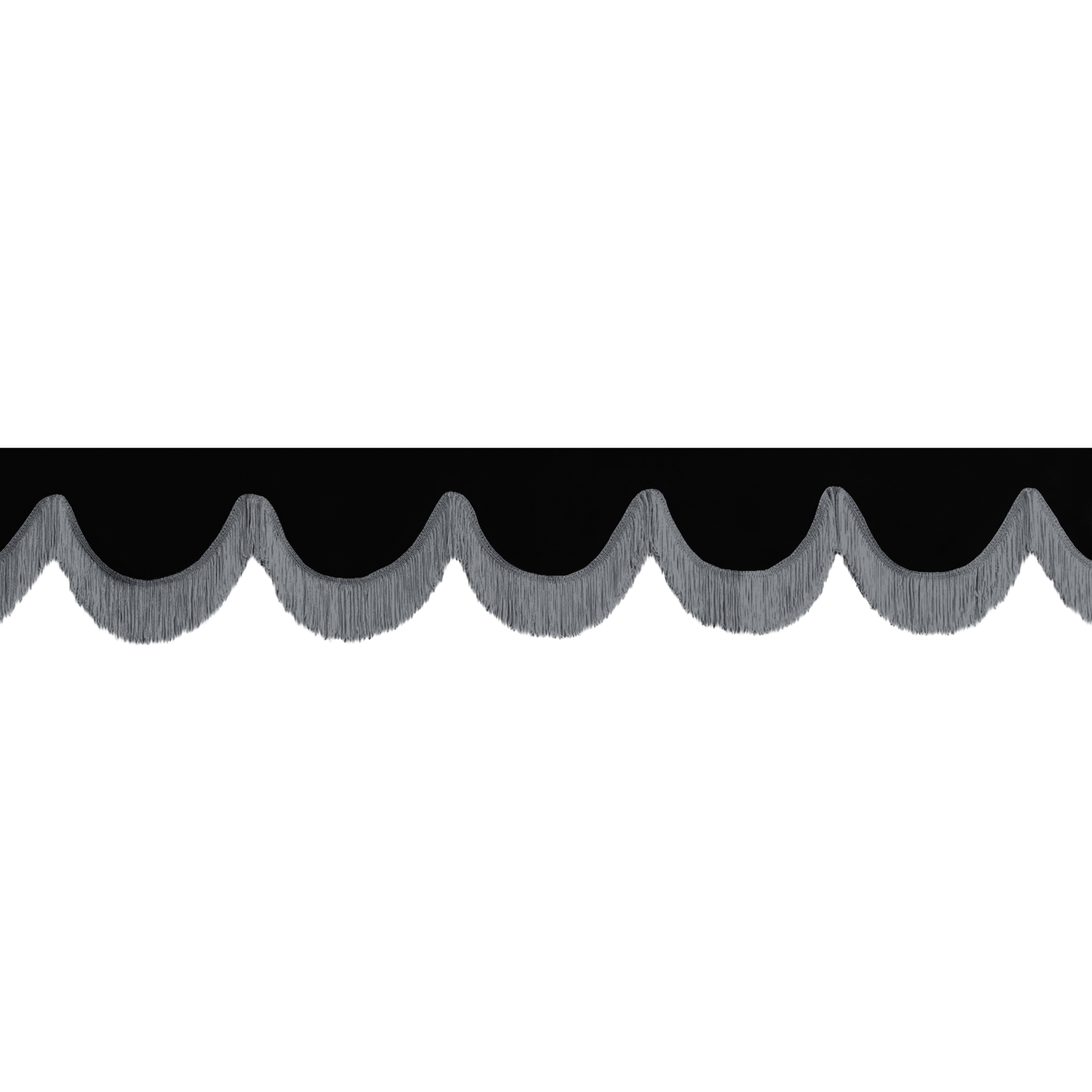 Gardin forrude alcantar sort - 12cm - KJoF - Mørkegrå - 5cm
