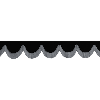 Gardin forrude alcantar sort - 12cm - KJoF - Mørkegrå - 5cm