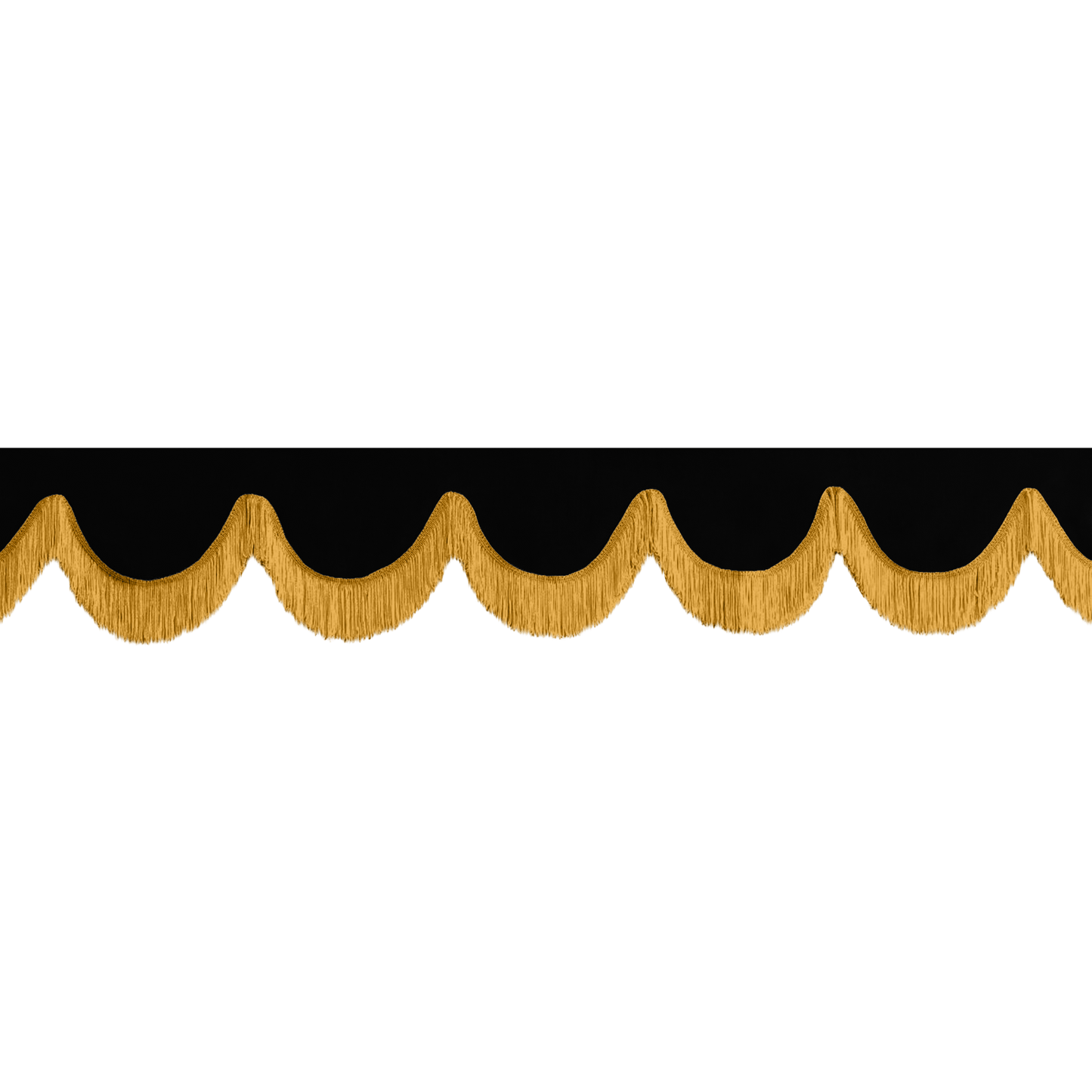 Gardin forrude alcantar sort - 12cm - KJoF - Guld - 5cm