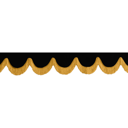 Gardin forrude alcantar sort - 12cm - KJoF - Guld - 5cm