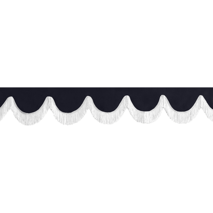 Gardin forrude alcantar stålgrå - 12cm - KJoF - Hvid - 5cm
