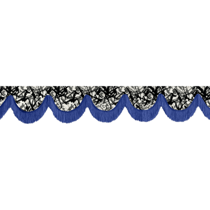 Gardin forrude busplys grå - 12cm - KJoF - Blå - 5cm