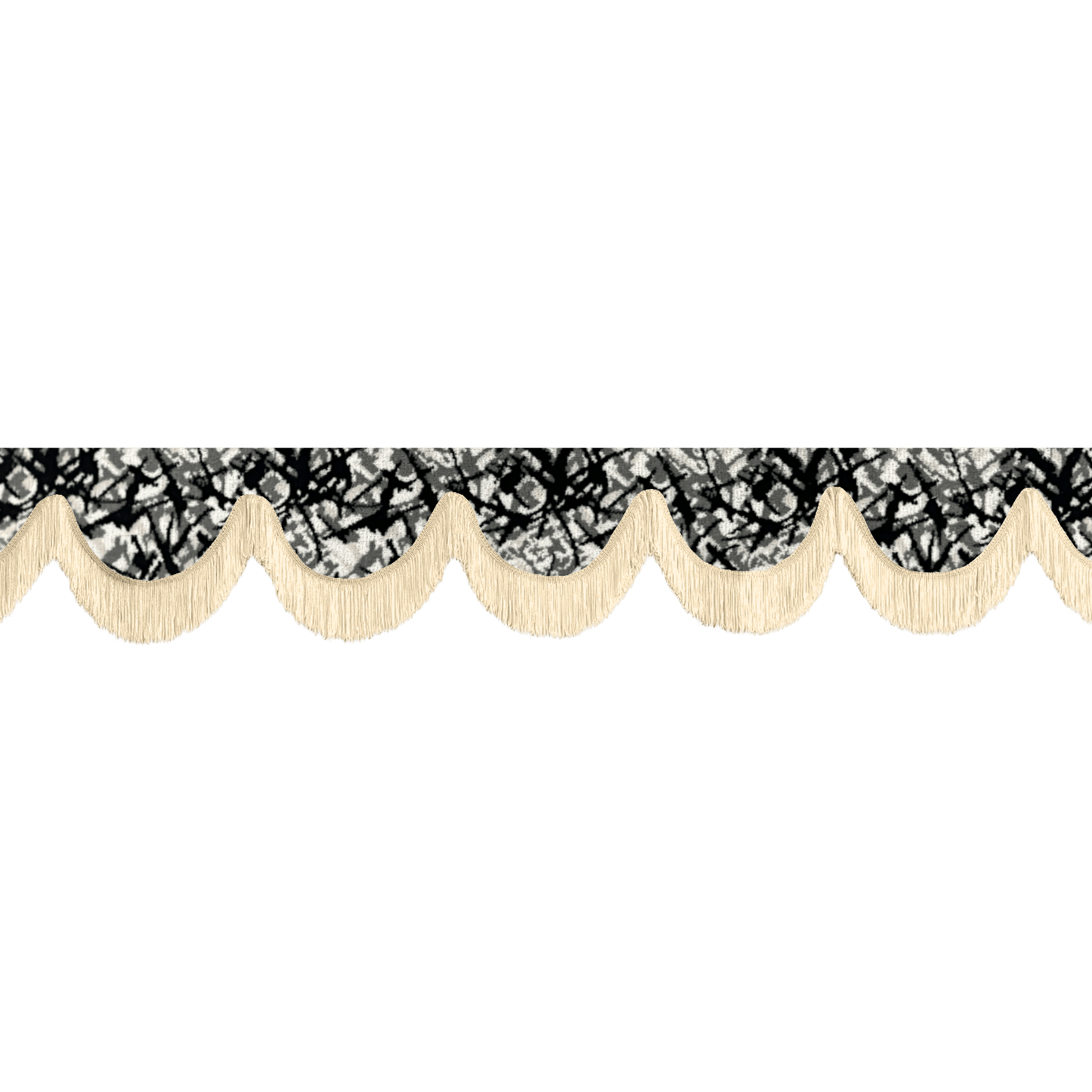 Gardin forrude busplys grå - 12cm - KJoF - Beige - 5cm