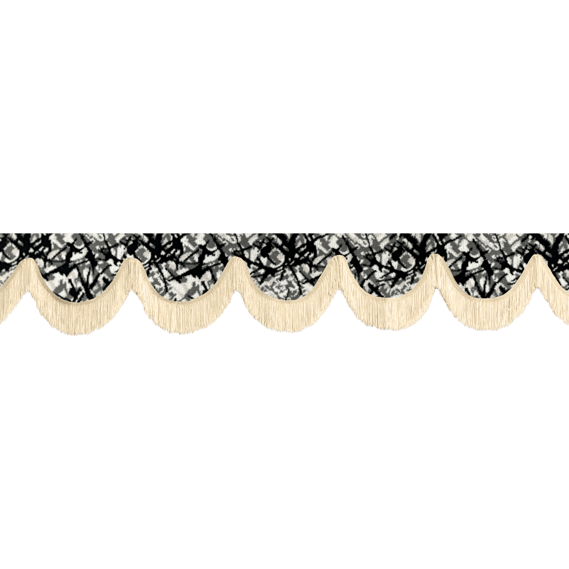 Gardin forrude busplys grå - 12cm - KJoF - Beige - 5cm