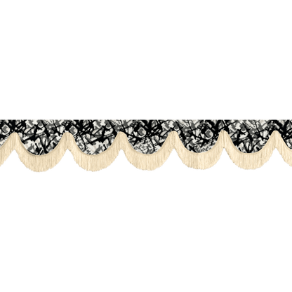 Gardin forrude busplys grå - 12cm - KJoF - Beige - 5cm
