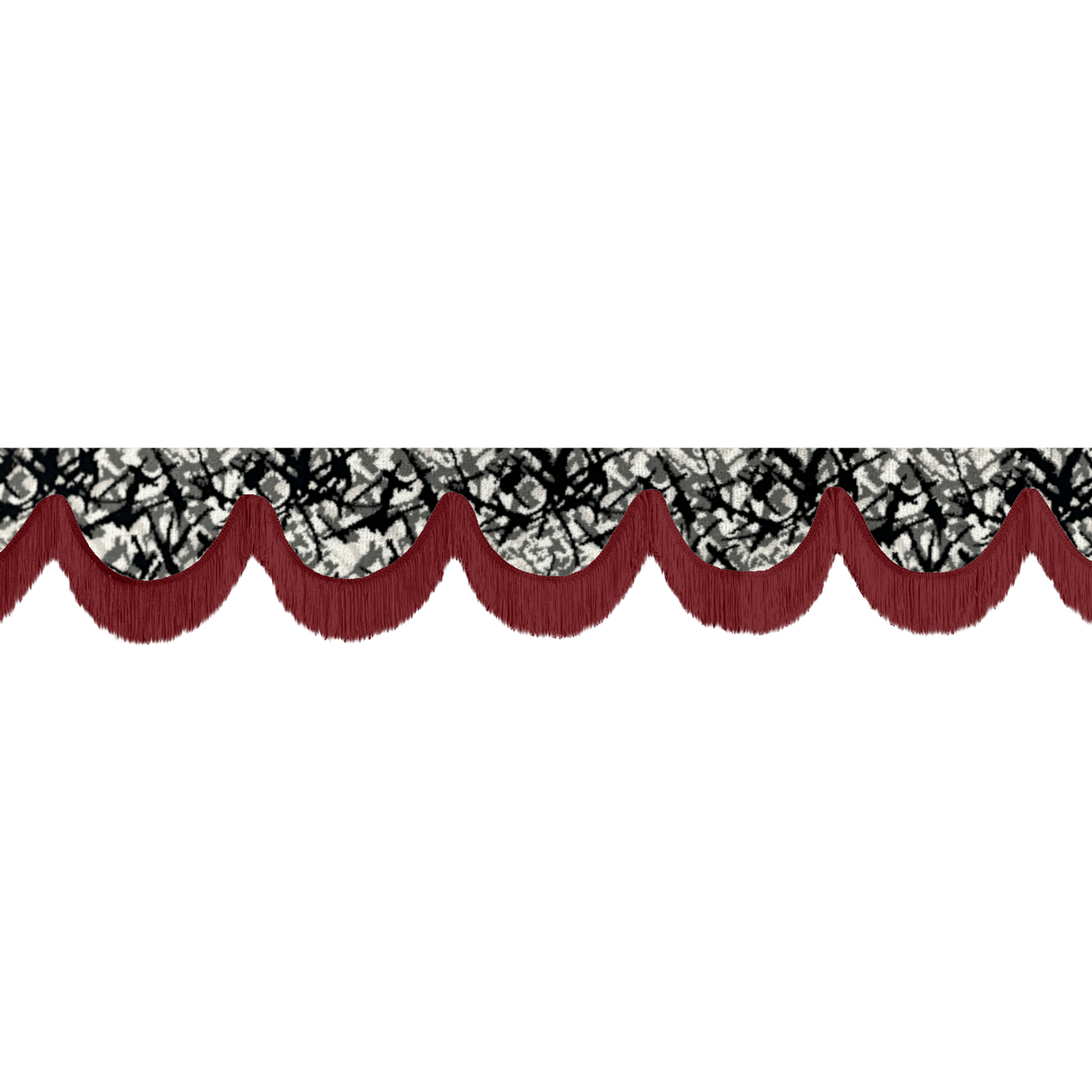 Gardin forrude busplys grå - 12cm - KJoF - Bordeaux - 5cm
