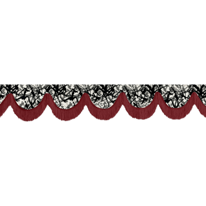 Gardin forrude busplys grå - 12cm - KJoF - Bordeaux - 5cm