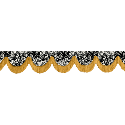 Gardin forrude busplys grå - 12cm - KJoF - Guld - 5cm