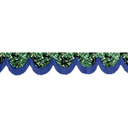Gardin forrude busplys grøn - 12cm - KJoF - Blå - 5cm