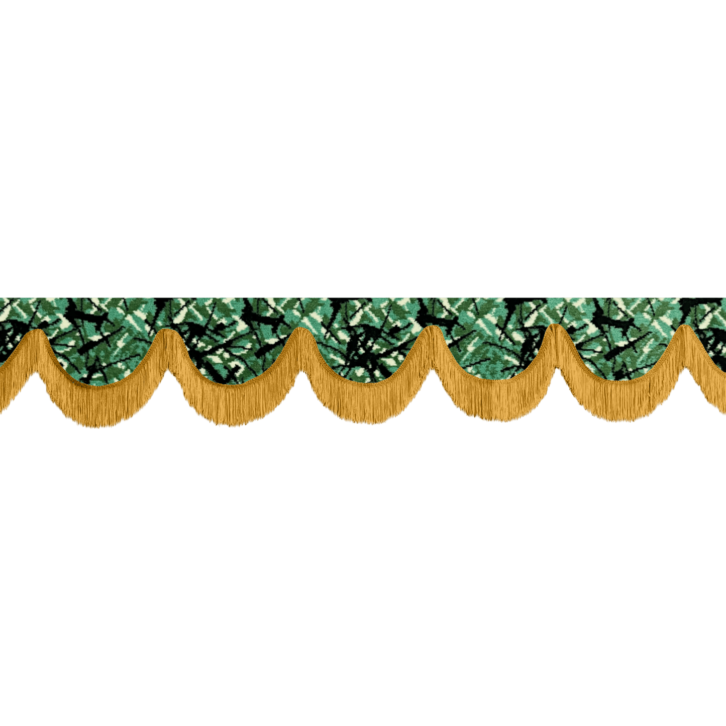 Gardin forrude busplys grøn - 12cm - KJoF - Guld - 5cm