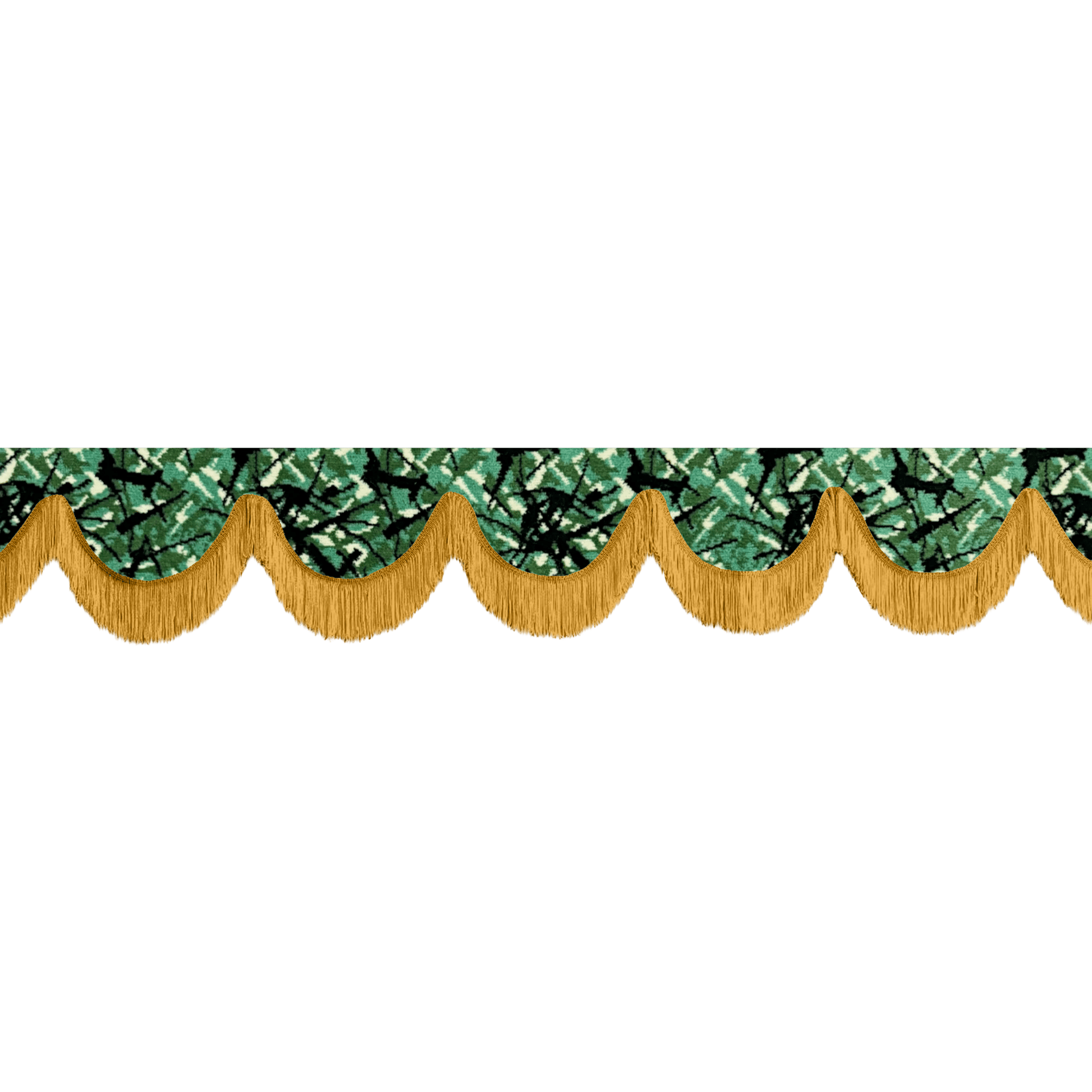 Gardin forrude busplys grøn - 12cm - KJoF - Guld - 5cm
