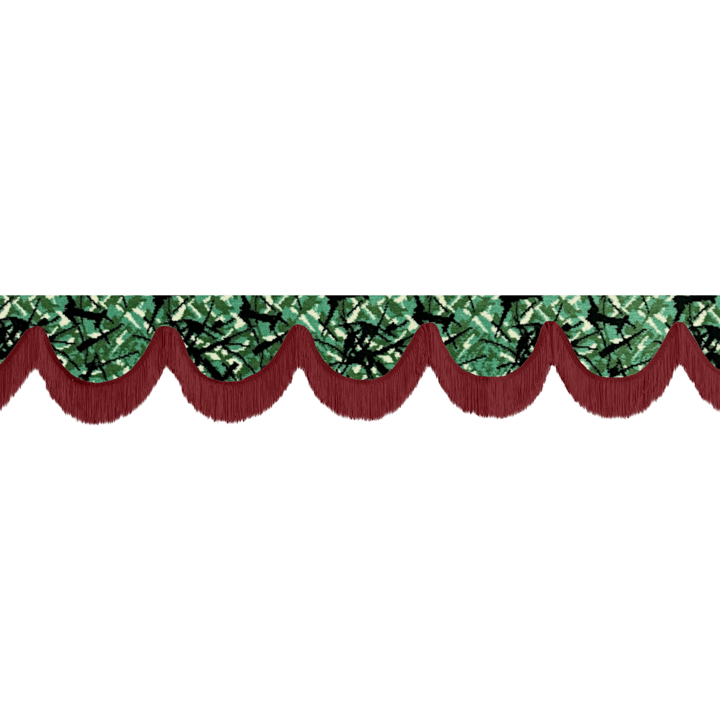 Gardin forrude busplys grøn - 12cm - KJoF - Bordeaux - 5cm