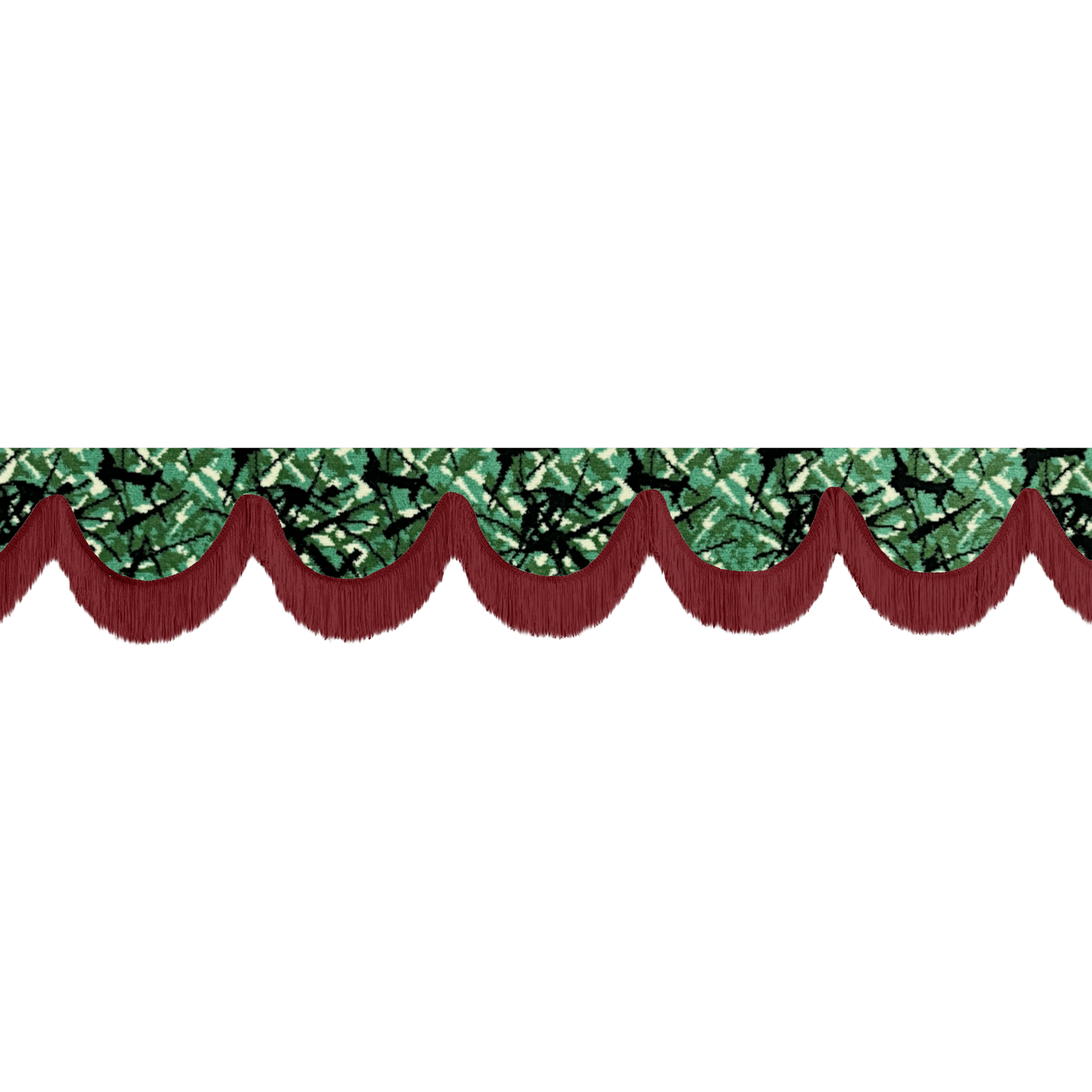 Gardin forrude busplys grøn - 12cm - KJoF - Bordeaux - 5cm