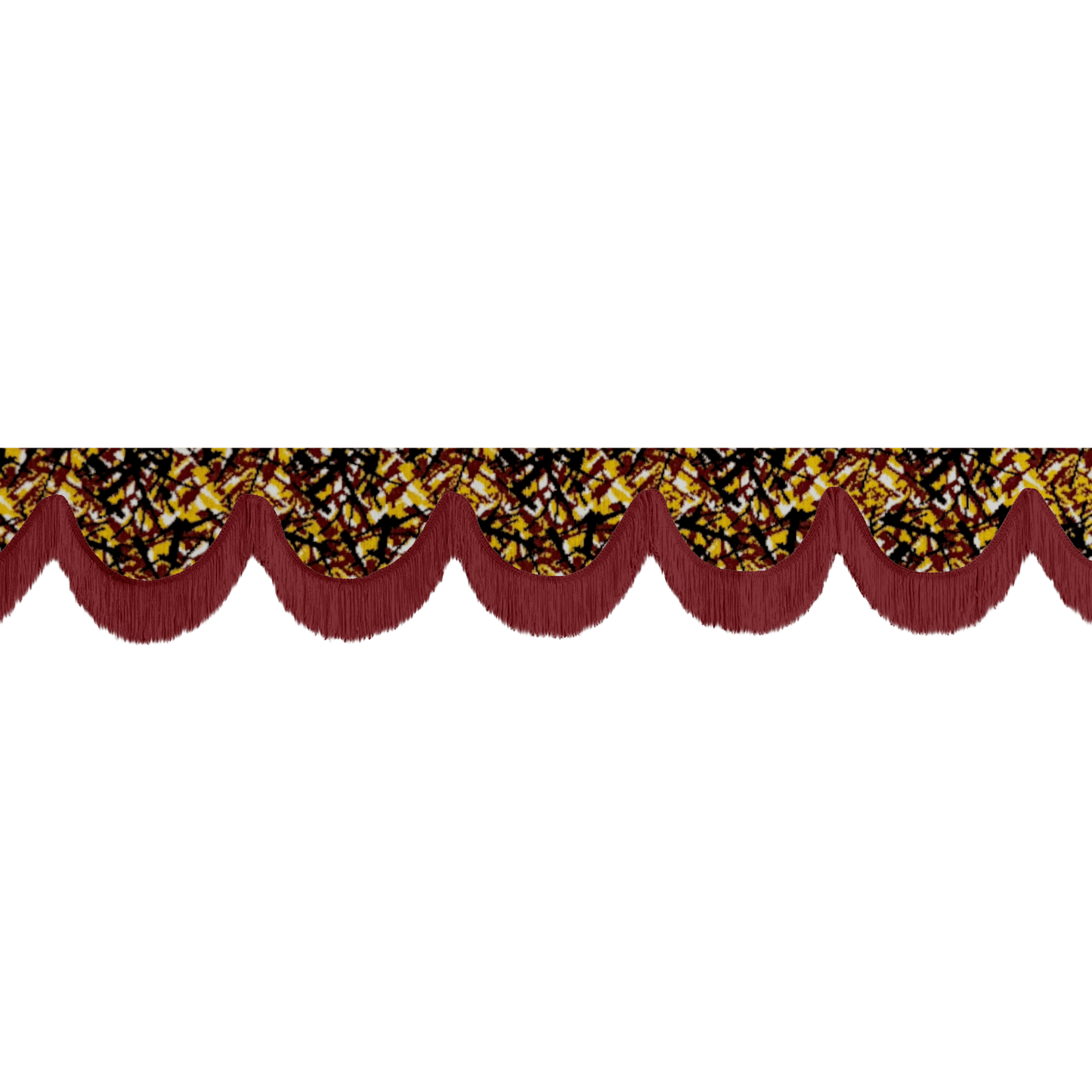 Gardin forrude busplys gul - 12cm - KJoF - Bordeaux - 5cm