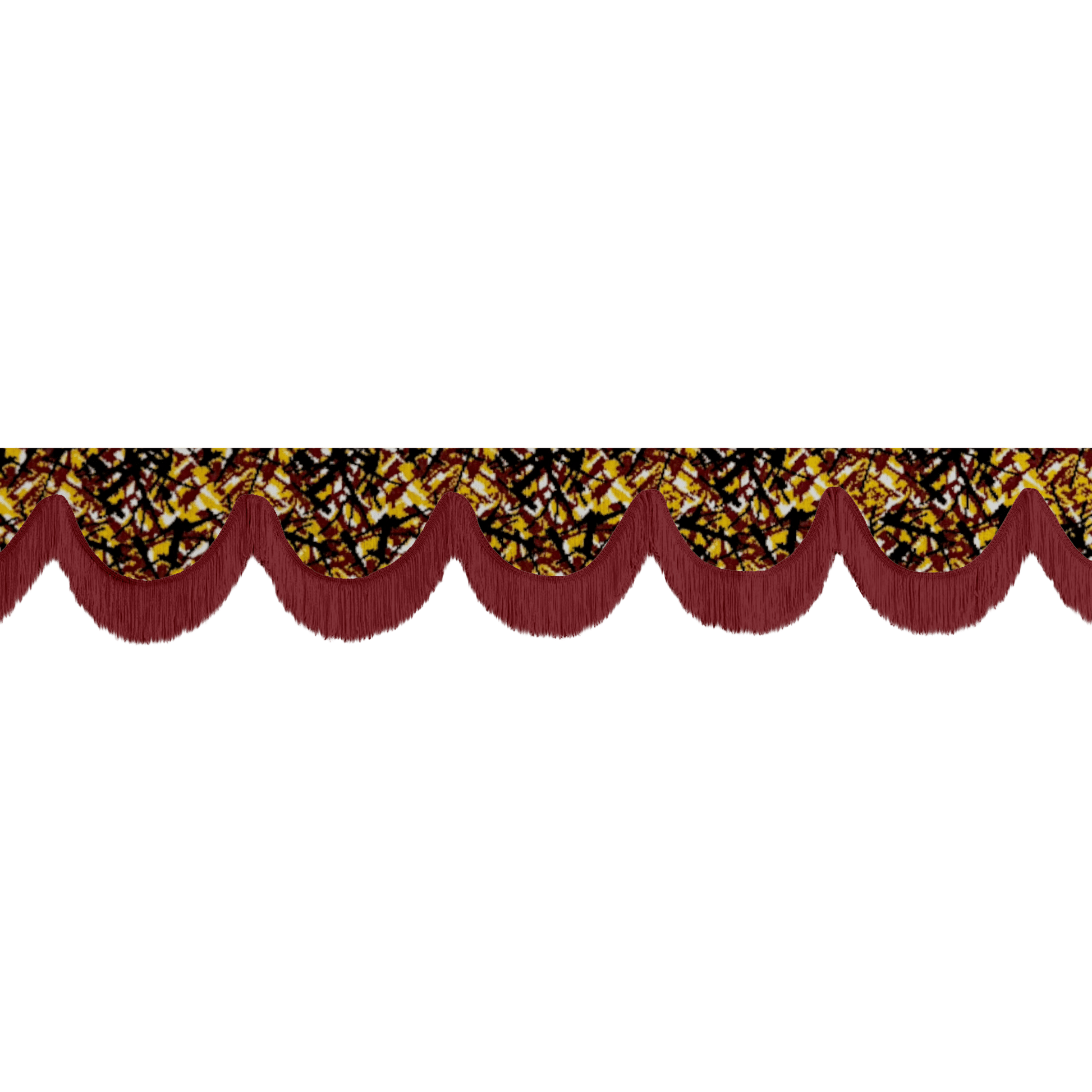 Gardin forrude busplys gul - 12cm - KJoF - Bordeaux - 5cm