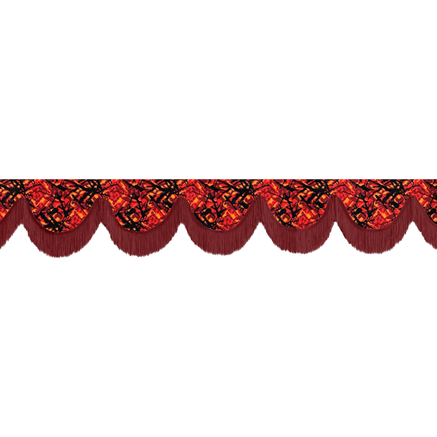 Gardin forrude busplys rød - 12cm - KJoF - Bordeaux - 5cm