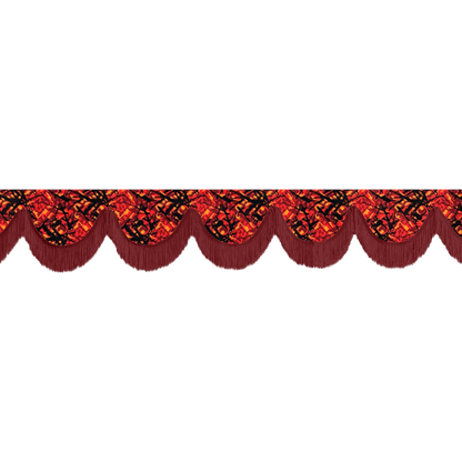 Gardin forrude busplys rød - 12cm - KJoF - Bordeaux - 5cm
