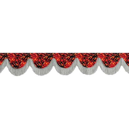 Gardin forrude busplys rød - 12cm - KJoF - Grå - 5cm