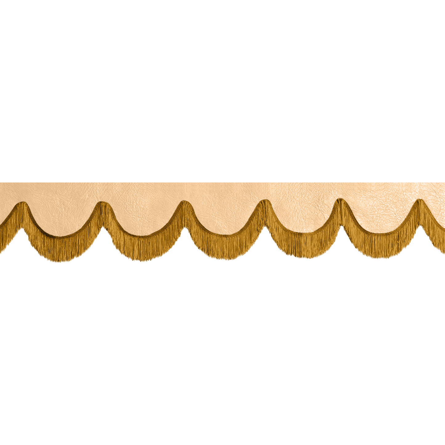 Gardin forrude nappa beige - 12cm - KJoF - Guld - 5cm