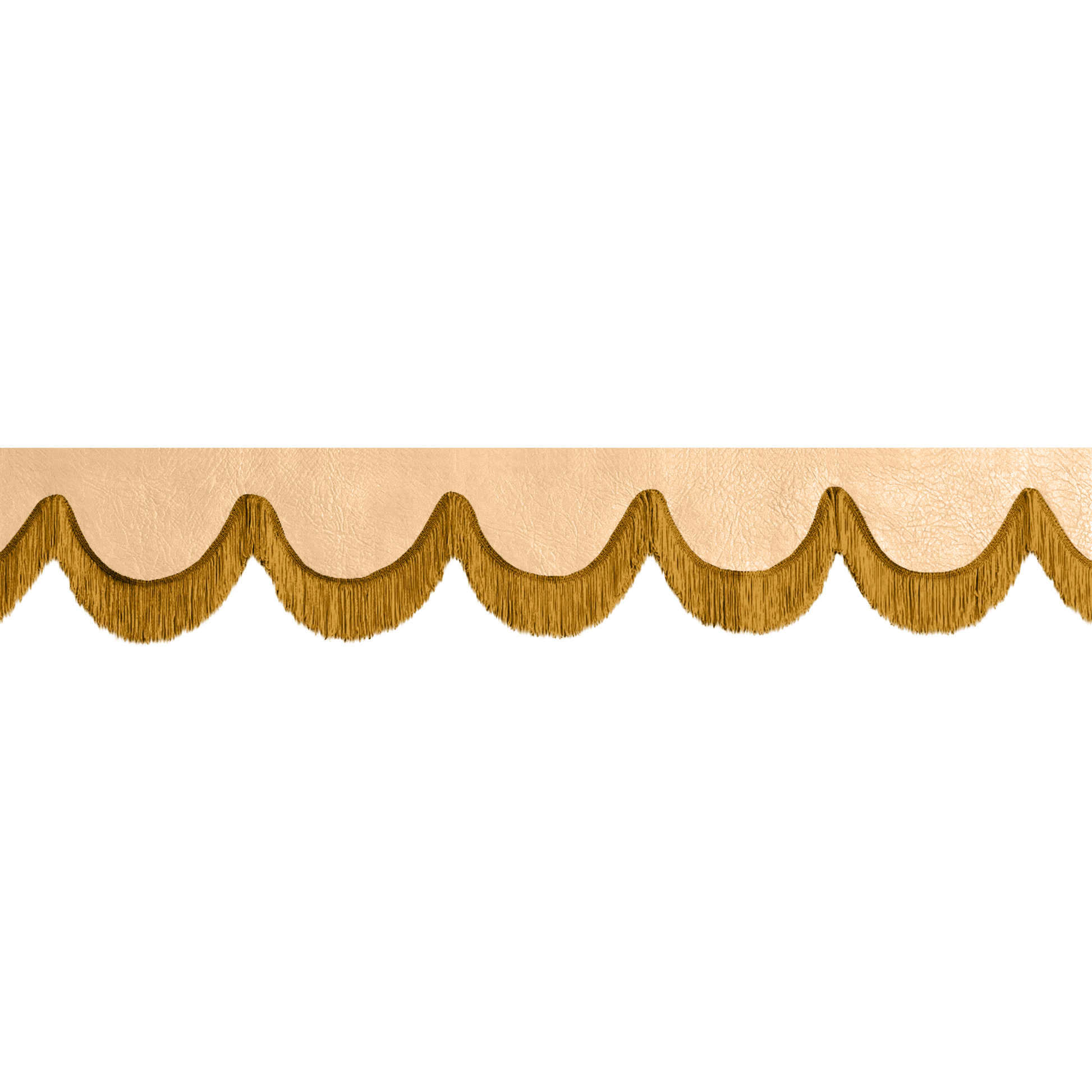Gardin forrude nappa beige - 12cm - KJoF - Guld - 5cm