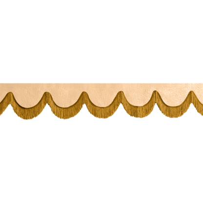 Gardin forrude nappa beige - 12cm - KJoF - Guld - 5cm