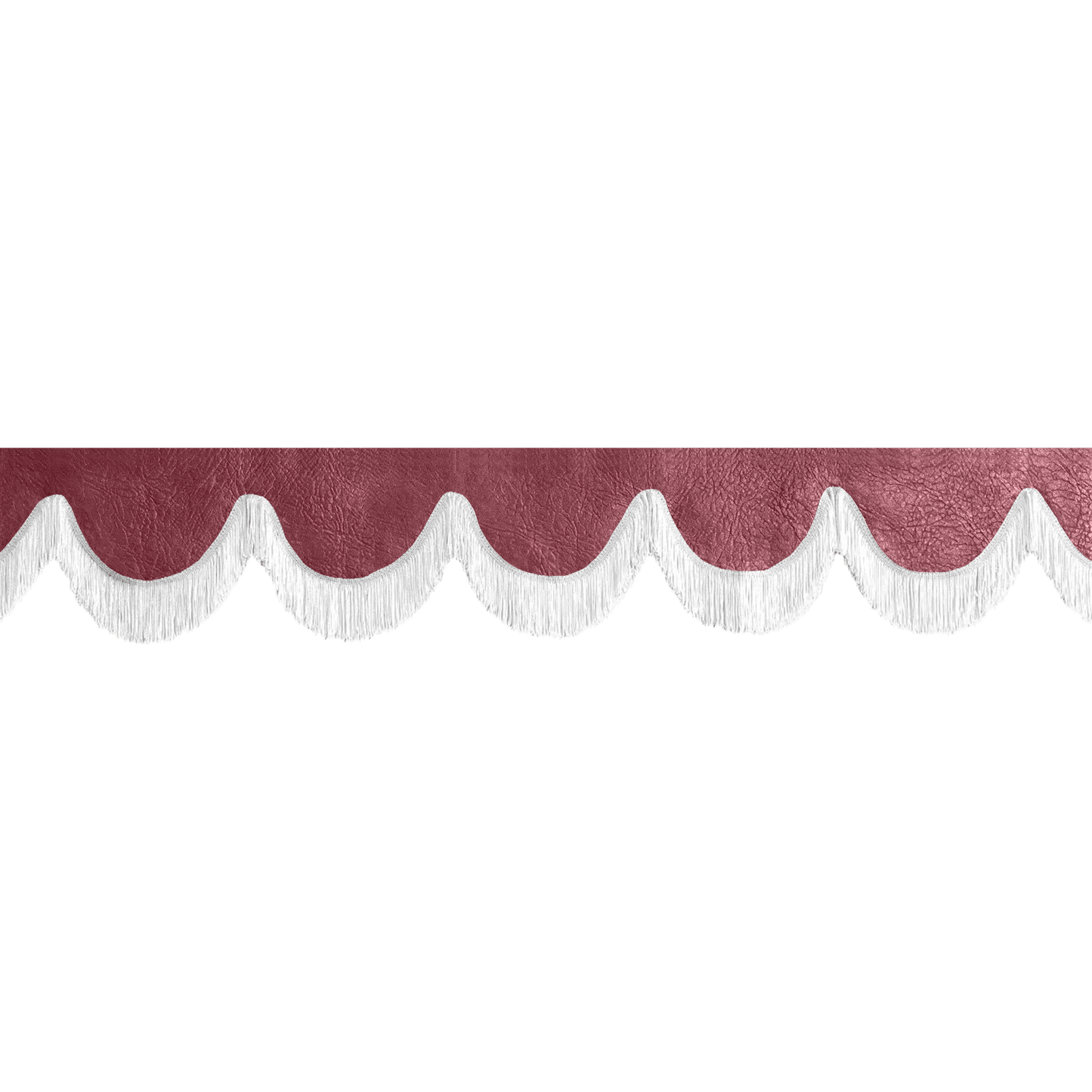 Gardin forrude nappa bordeaux - 12cm - KJoF - Hvid - 5cm