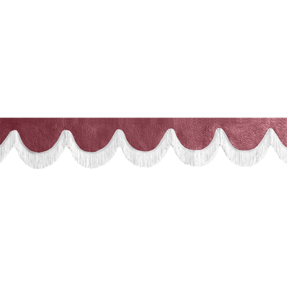 Gardin forrude nappa bordeaux - 12cm - KJoF - Hvid - 5cm
