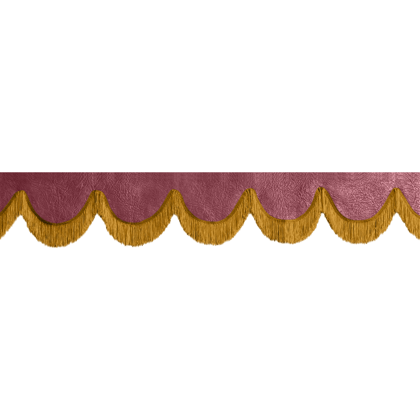 Gardin forrude nappa bordeaux - 12cm - KJoF - Guld - 5cm