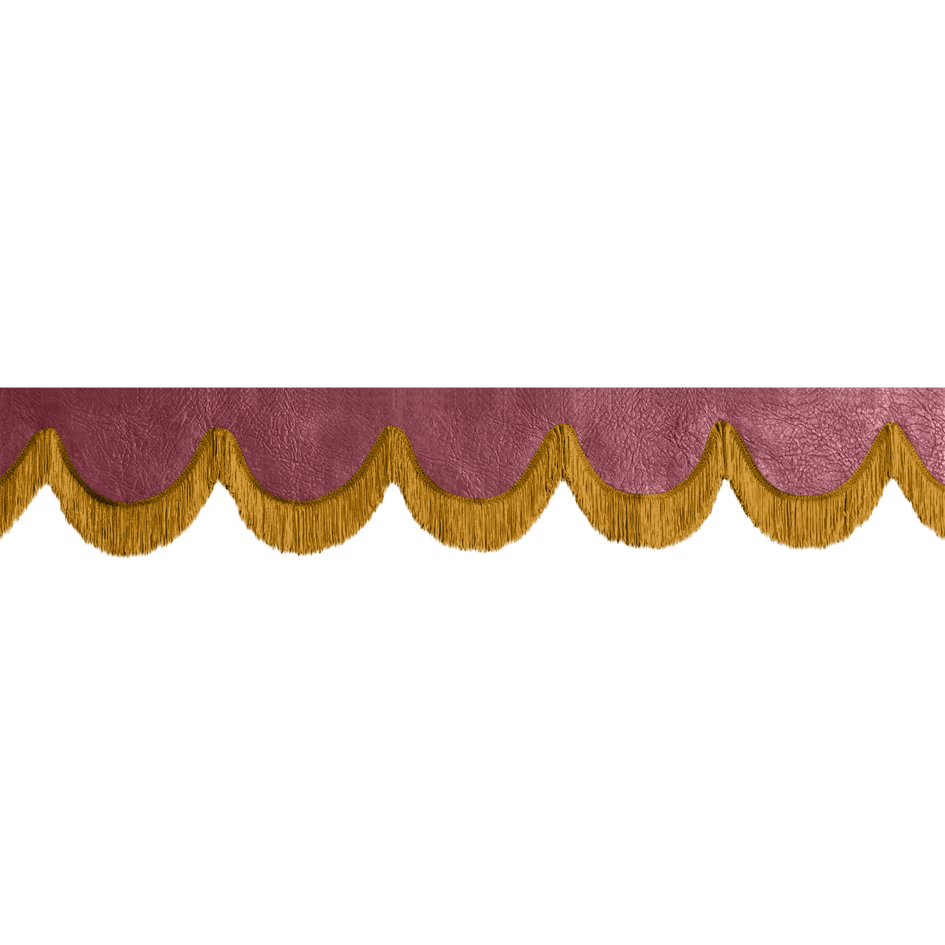 Gardin forrude nappa bordeaux - 12cm - KJoF - Guld - 5cm