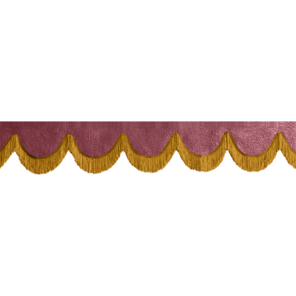 Gardin forrude nappa bordeaux - 12cm - KJoF - Guld - 5cm