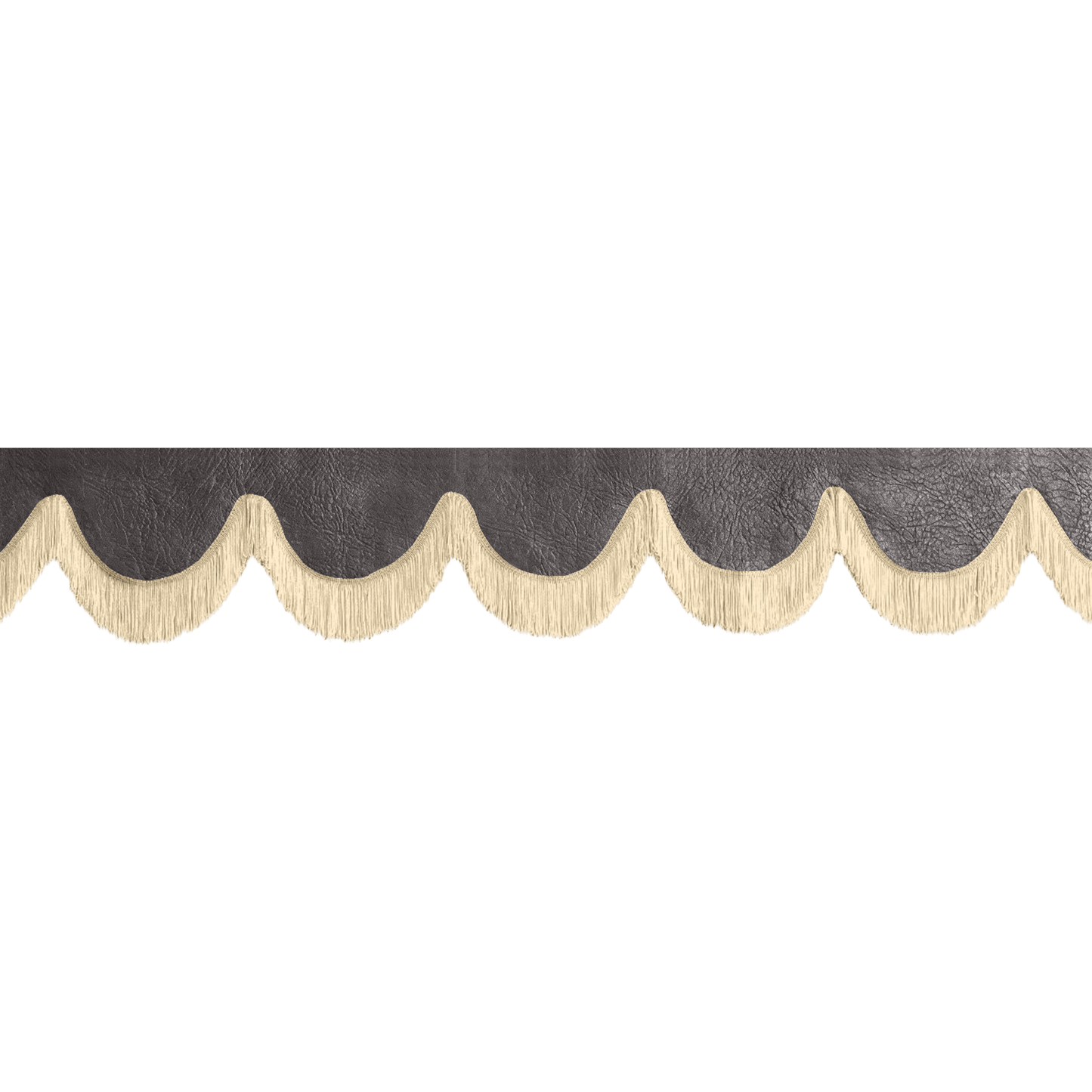 Gardin forrude nappa chokoladebrun - 12cm - KJoF - Beige - 5cm