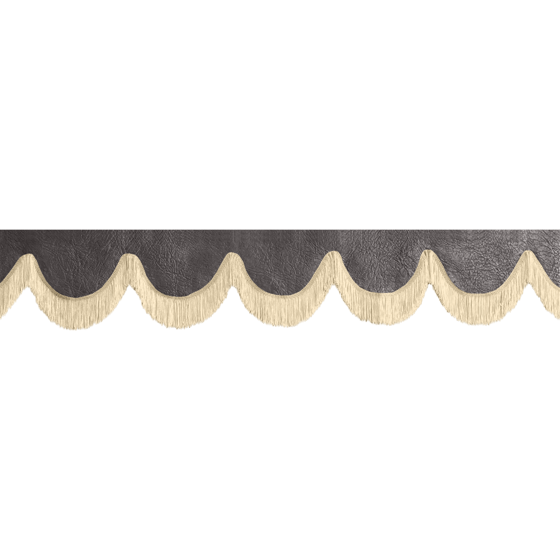 Gardin forrude nappa chokoladebrun - 12cm - KJoF - Beige - 5cm