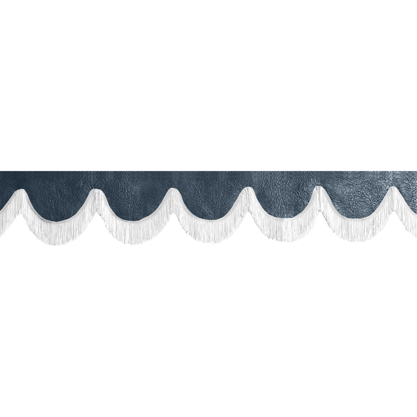 Gardin forrude nappa cobaltblå - 12cm - KJoF - Hvid - 5cm