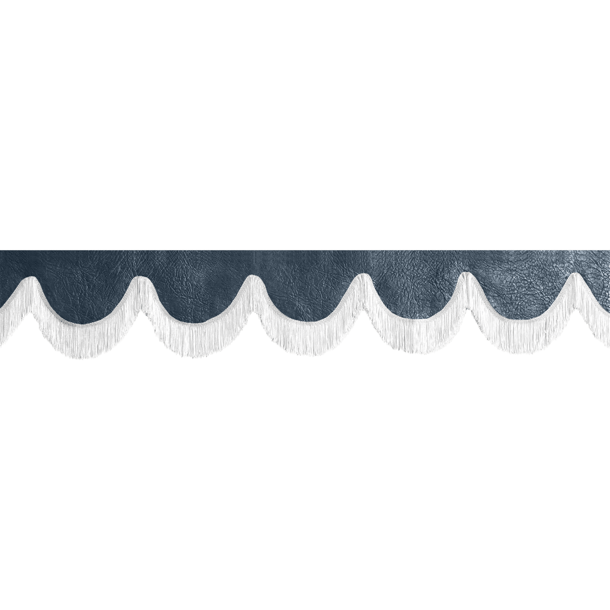 Gardin forrude nappa cobaltblå - 12cm - KJoF - Hvid - 5cm