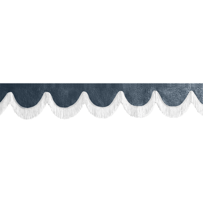 Gardin forrude nappa cobaltblå - 12cm - KJoF - Hvid - 5cm