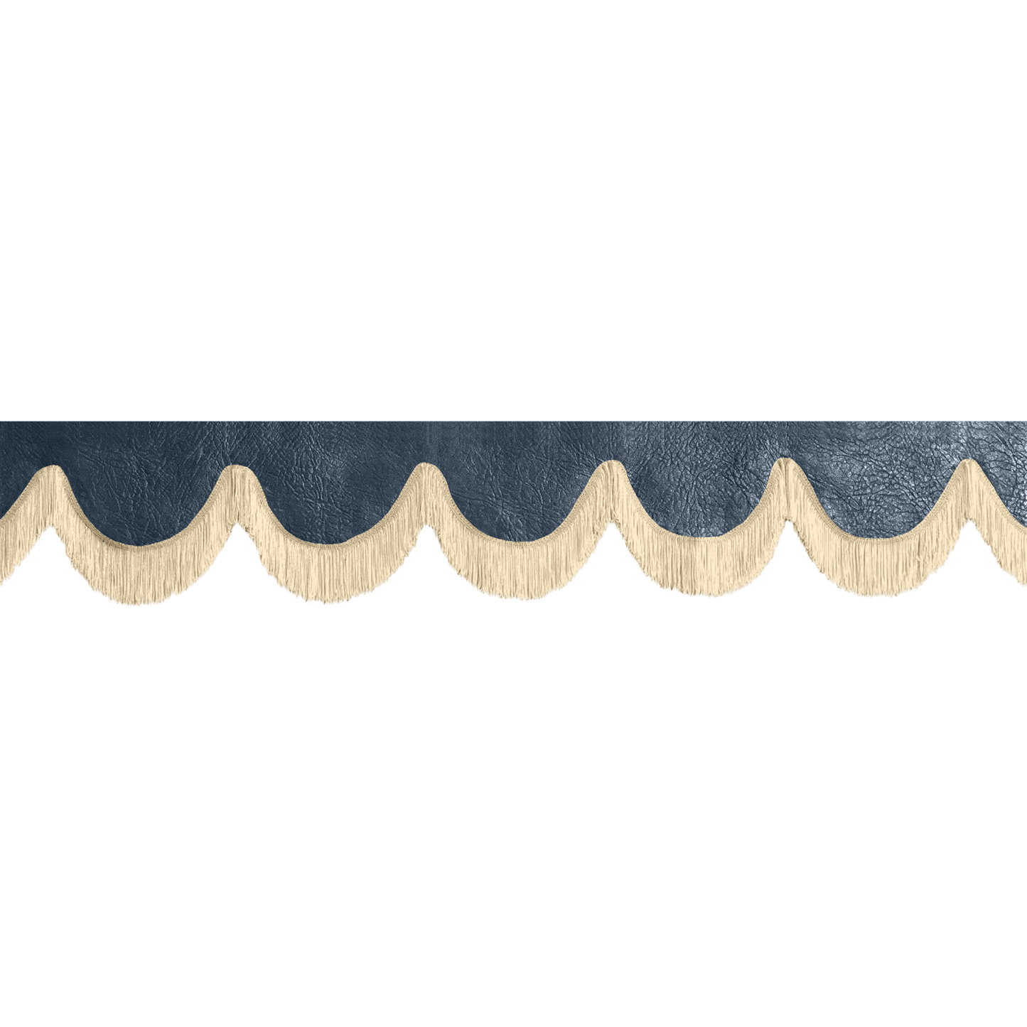 Gardin forrude nappa cobaltblå - 12cm - KJoF - Beige - 5cm