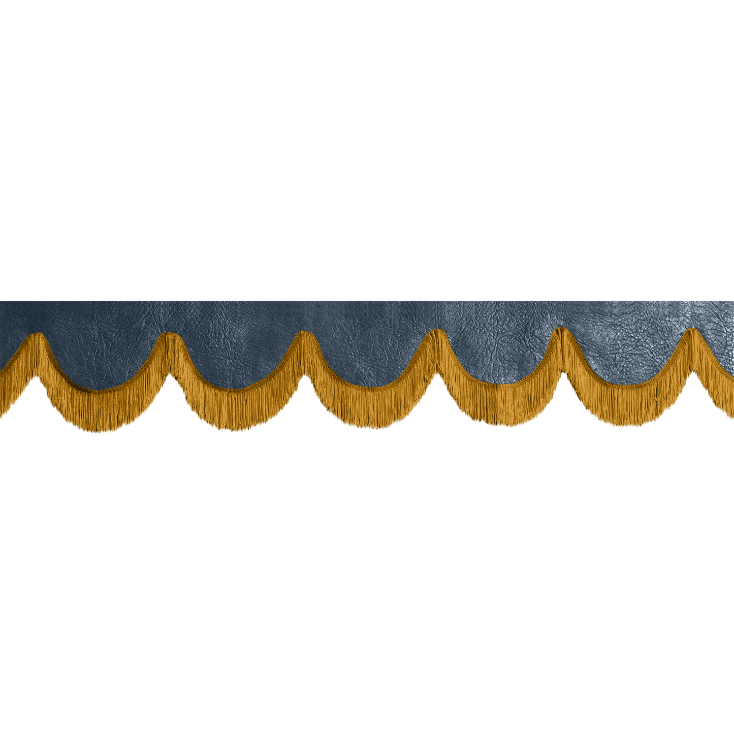Gardin forrude nappa cobaltblå - 12cm - KJoF - Guld - 5cm
