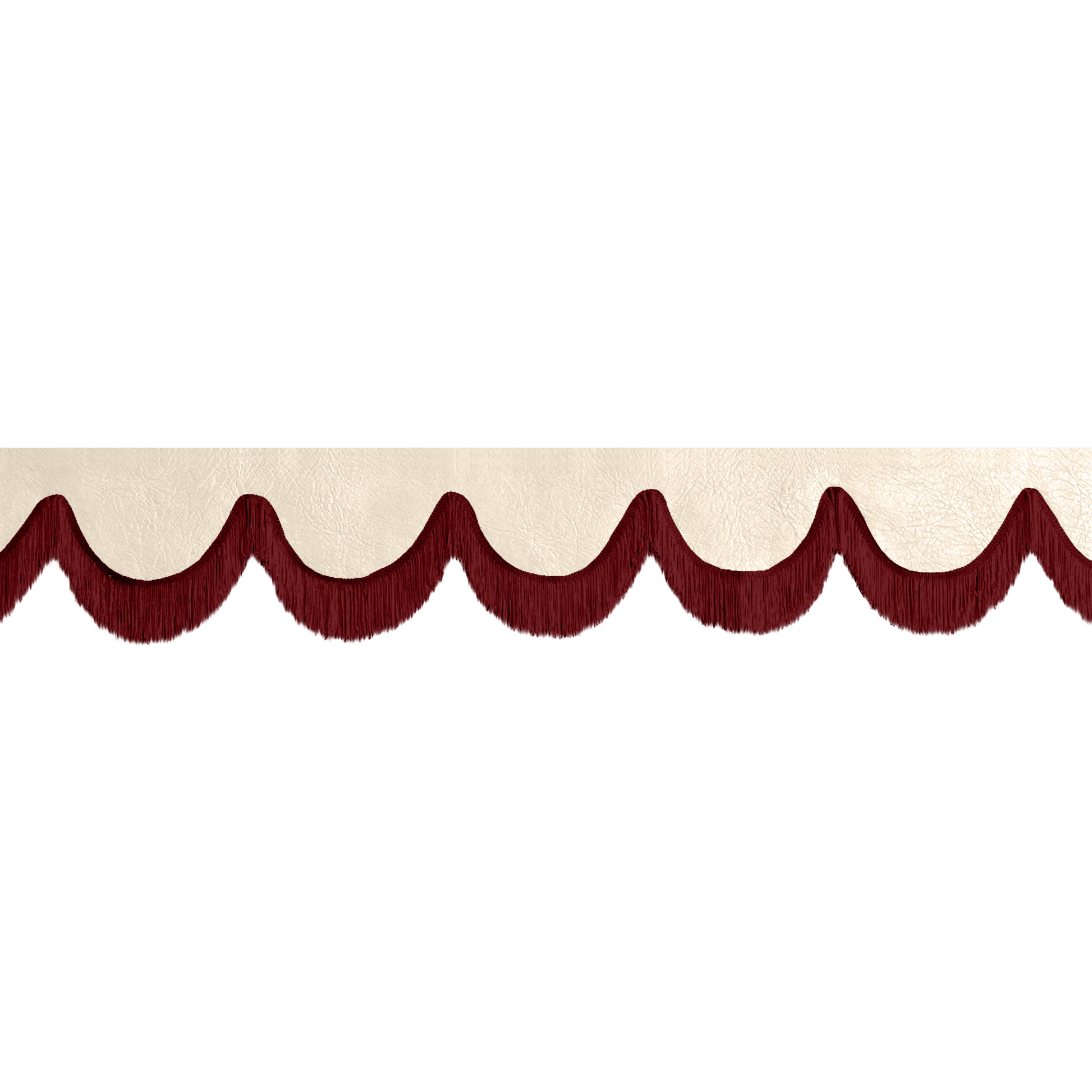 Gardin forrude nappa cream - 12cm - KJoF - Bordeaux - 5cm