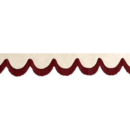 Gardin forrude nappa cream - 12cm - KJoF - Bordeaux - 5cm