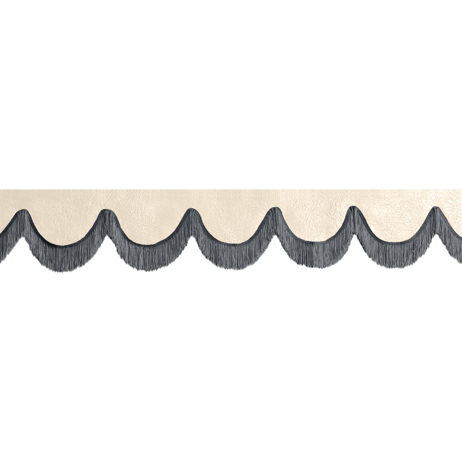 Gardin forrude nappa cream - 12cm - KJoF - Mørkegrå - 5cm