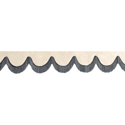 Gardin forrude nappa cream - 12cm - KJoF - Mørkegrå - 5cm