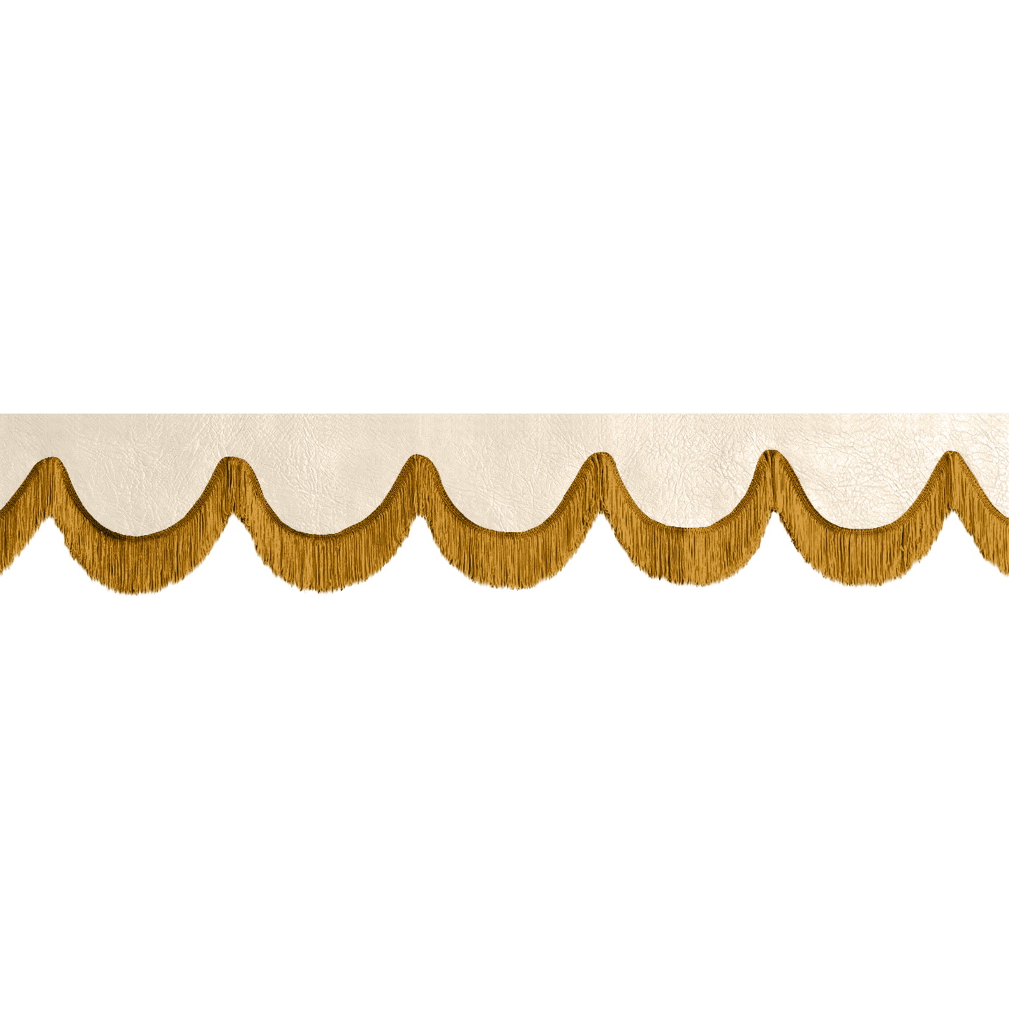 Gardin forrude nappa cream - 12cm - KJoF - Guld - 5cm