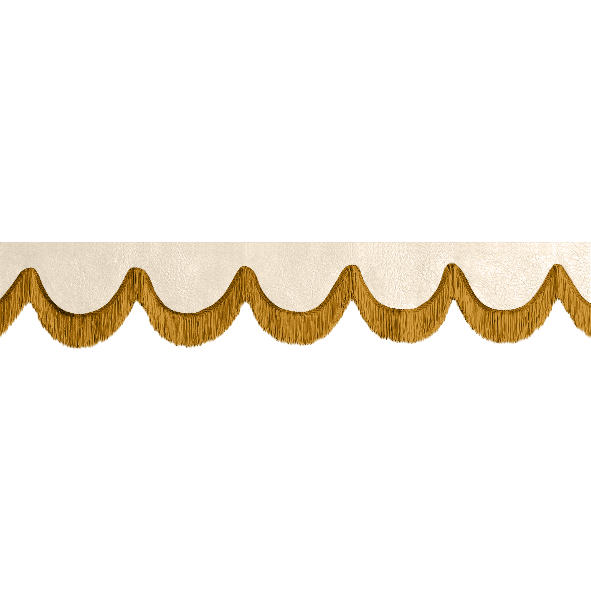 Gardin forrude nappa cream - 12cm - KJoF - Guld - 5cm