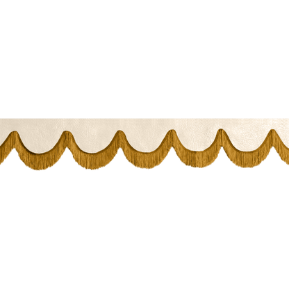 Gardin forrude nappa cream - 12cm - KJoF - Guld - 5cm