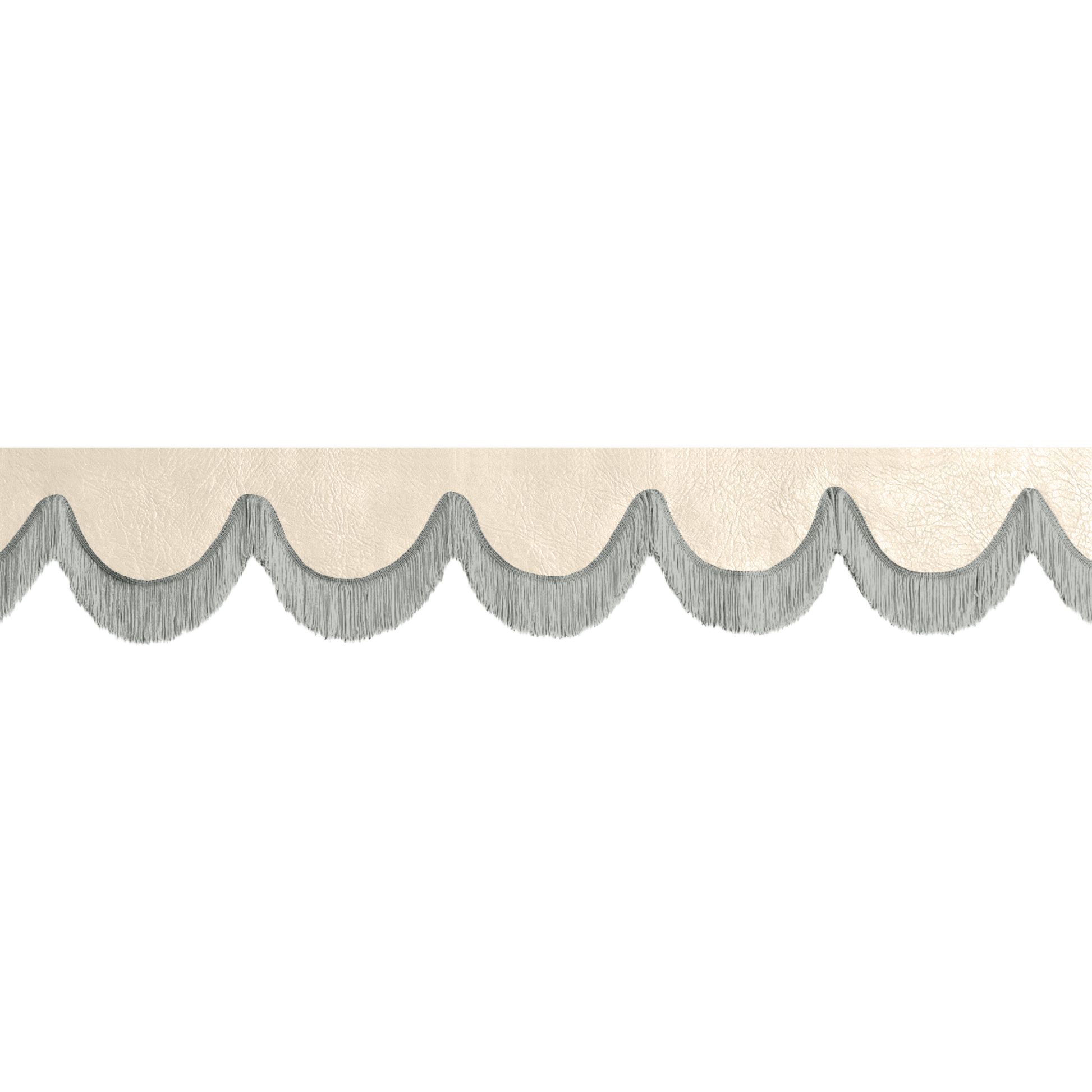 Gardin forrude nappa cream - 12cm - KJoF - Grå - 5cm