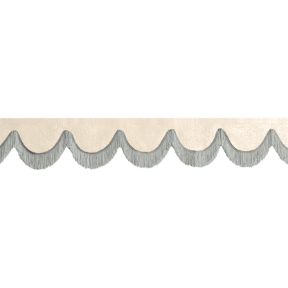 Gardin forrude nappa cream - 12cm - KJoF - Grå - 5cm