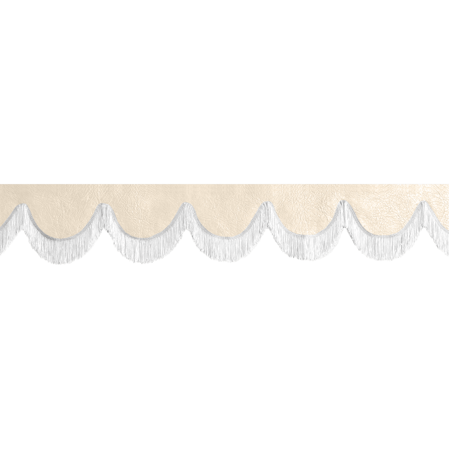 Gardin forrude nappa cream - 12cm - KJoF - Hvid - 5cm
