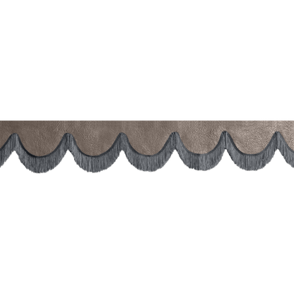 Gardin forrude nappa elefantbrun - 12cm - KJoF - Mørkegrå - 5cm